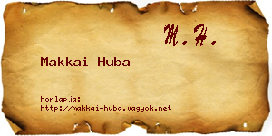 Makkai Huba névjegykártya